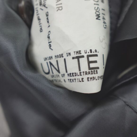 Hickey Freeman Sport Coat Mens 40R Houndstooth‎ Tan Black Silk Camel USA Blazer - Picture 15 of 16